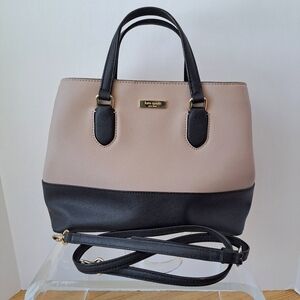 NEW KATE SPADE Evangelie Laurel Way Purse/Crossbody Bag (Nude/Black)